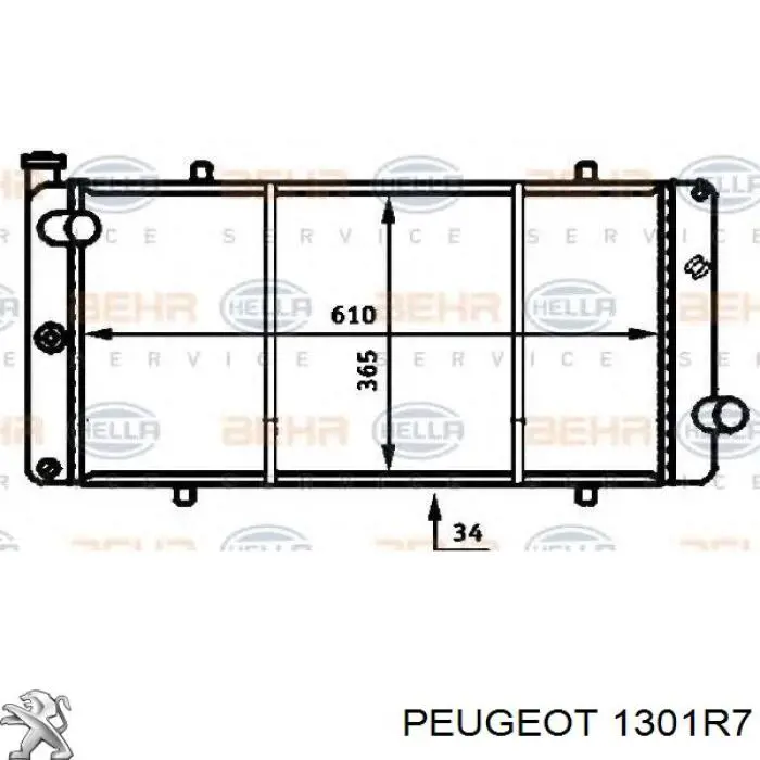 1301R7 Peugeot/Citroen radiador refrigeración del motor