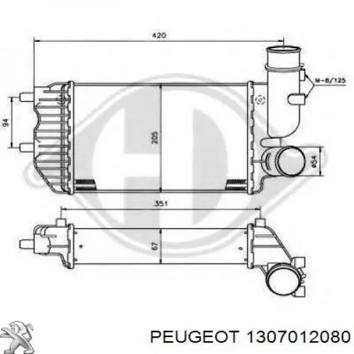 Radiador de aire de admisión Peugeot/Citroen 1307012080 precio, desde 73,24 EUR