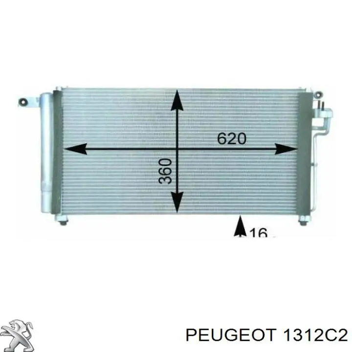 1312C2 Peugeot/Citroen soporte del radiador superior