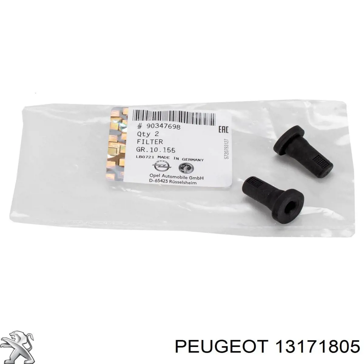 Válvula de retención del lavaparabrisas 13171805 Peugeot/Citroen
