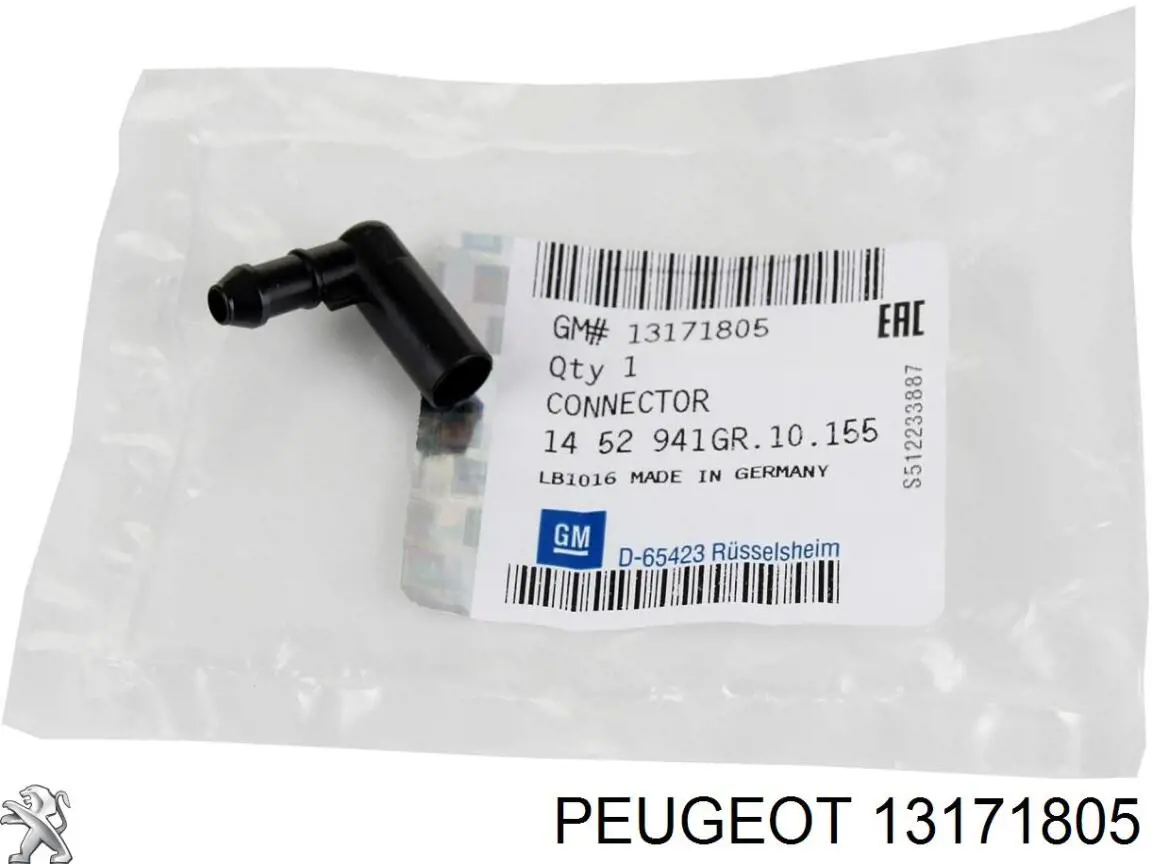 Comprar 13171805 Peugeot/Citroen Válvula de retención del lavaparabrisas