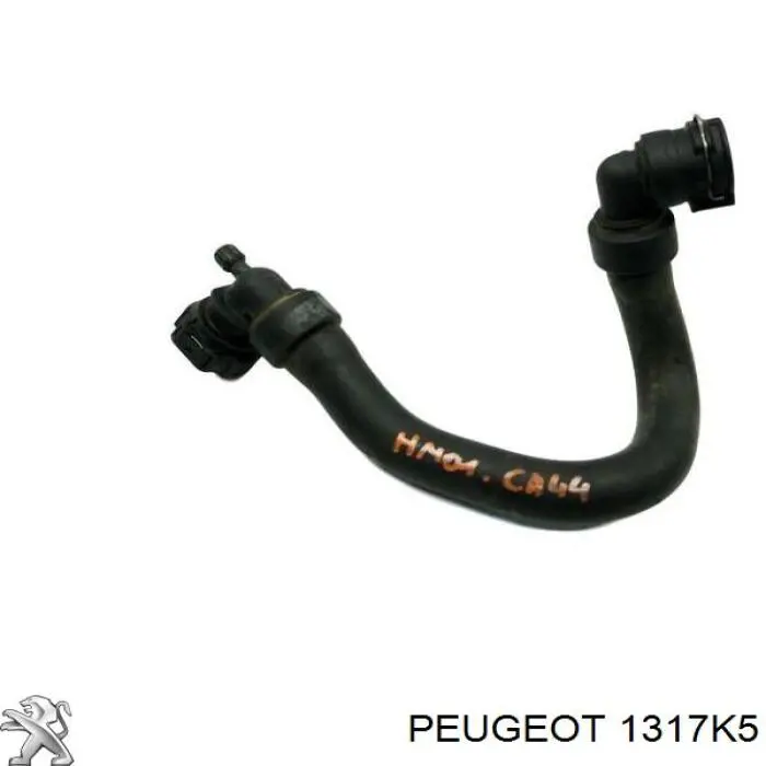 1317K5 Peugeot/Citroen tubería de radiador, tuberia flexible calefacción, inferior