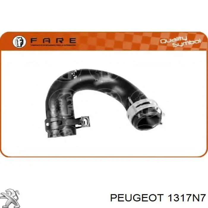 1317N7 Peugeot/Citroen manguera (conducto del sistema de refrigeración)