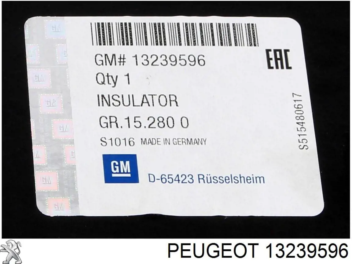 13239596 Peugeot/Citroen protección motor / empotramiento