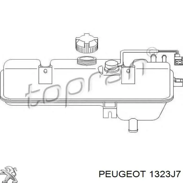1323J7 Peugeot/Citroen vaso de expansión