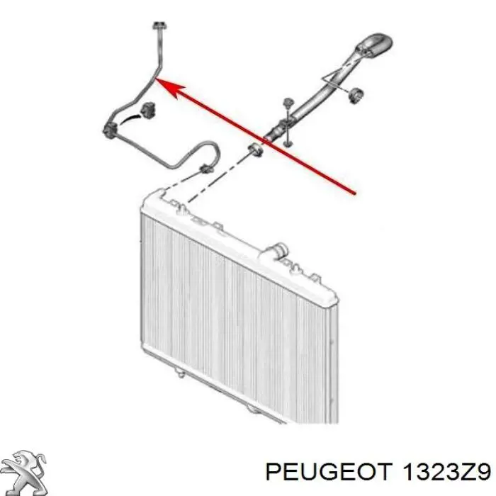 Manguera superior del depósito de expansión Peugeot/Citroen 1323Z9 precio, desde 15,52 EUR