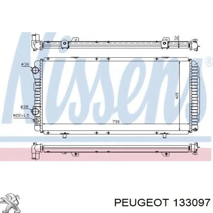 133097 Peugeot/Citroen radiador