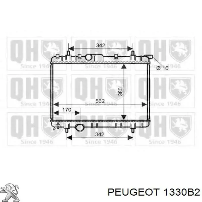 1330B2 Peugeot/Citroen radiador