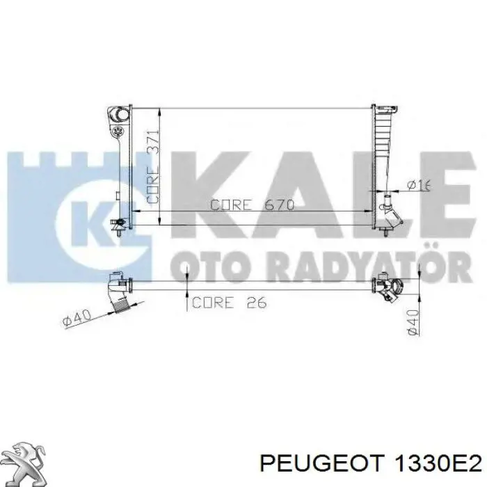 1330E2 Peugeot/Citroen radiador