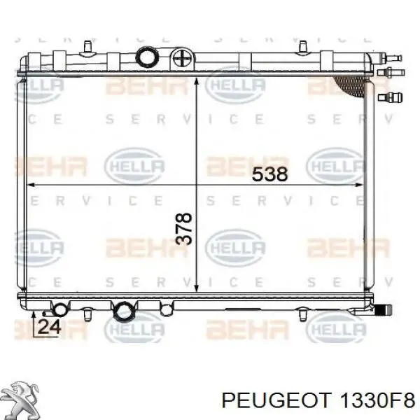 1330F8 Peugeot/Citroen radiador