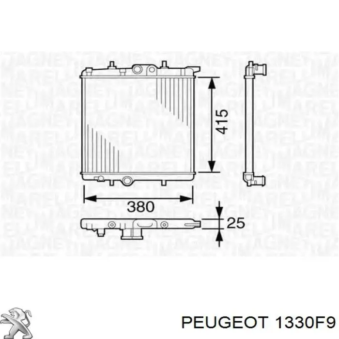Comprar 1330F9 Peugeot/Citroen Radiador de auto