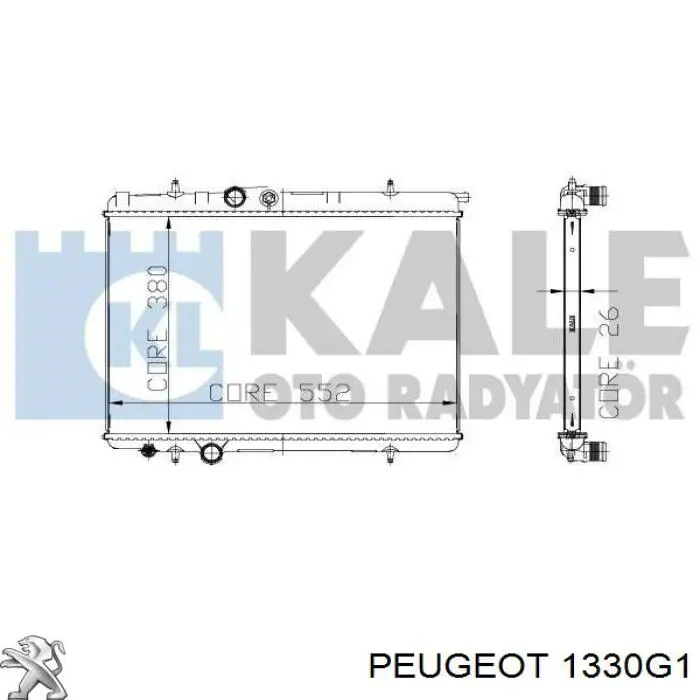 Comprar 1330G1 Peugeot/Citroen Radiador de auto