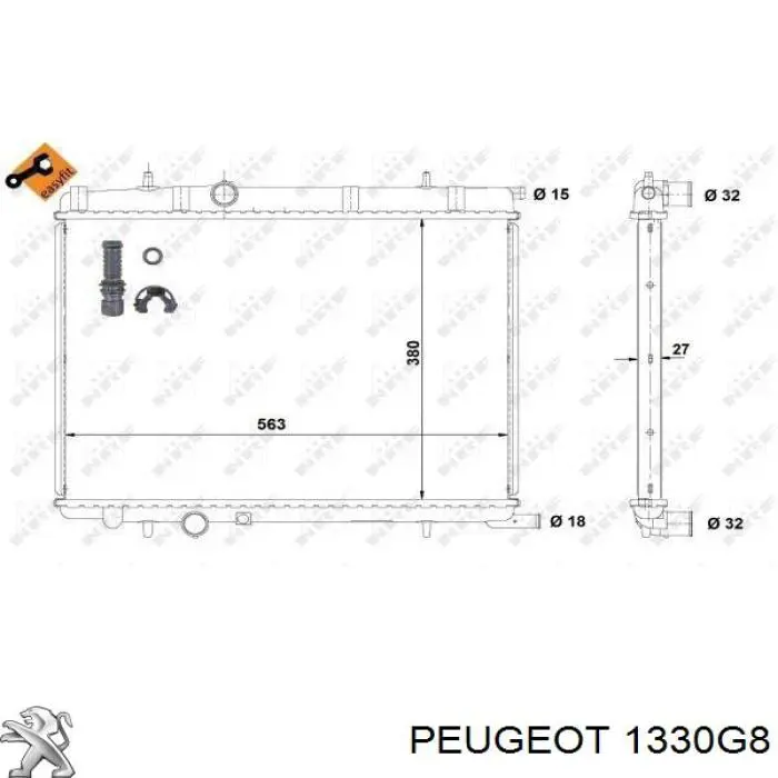1330G8 Peugeot/Citroen radiador