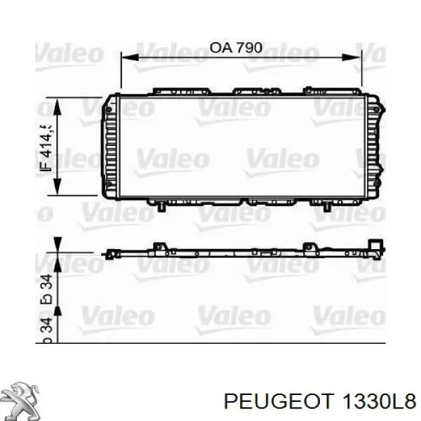 1330L8 Peugeot/Citroen radiador