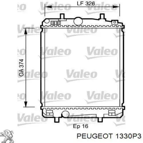 1330P3 Peugeot/Citroen radiador refrigeración del motor