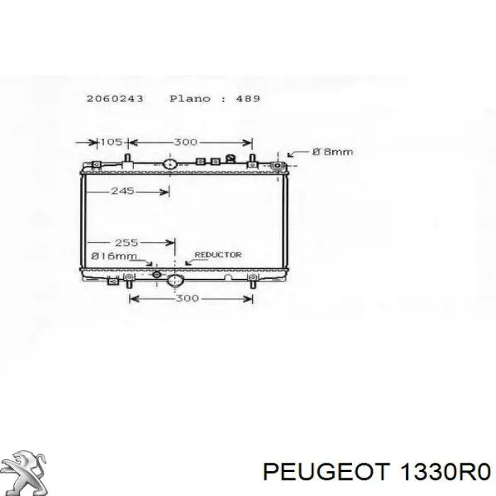 1330R0 Peugeot/Citroen radiador refrigeración del motor