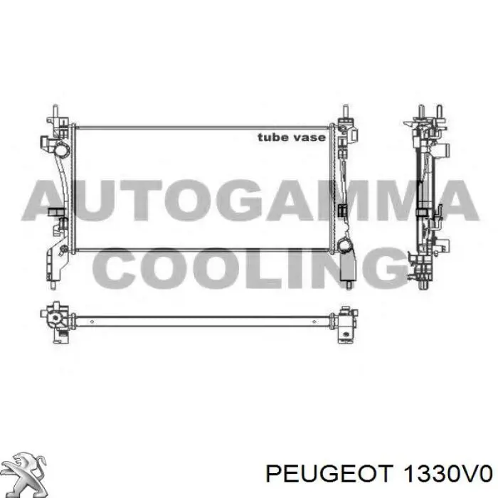 Água radiador Peugeot/Citroen 1330V0 precio, desde 89,87 EUR