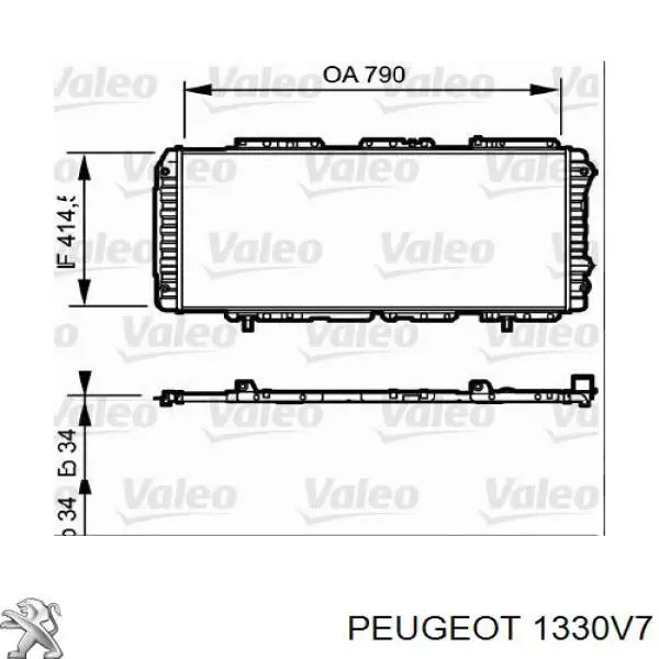 1330V7 Peugeot/Citroen radiador