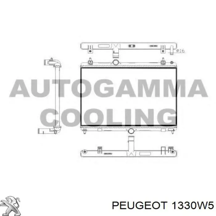 1330W5 Peugeot/Citroen radiador