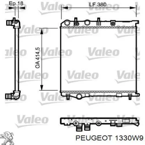 1330W9 Peugeot/Citroen radiador