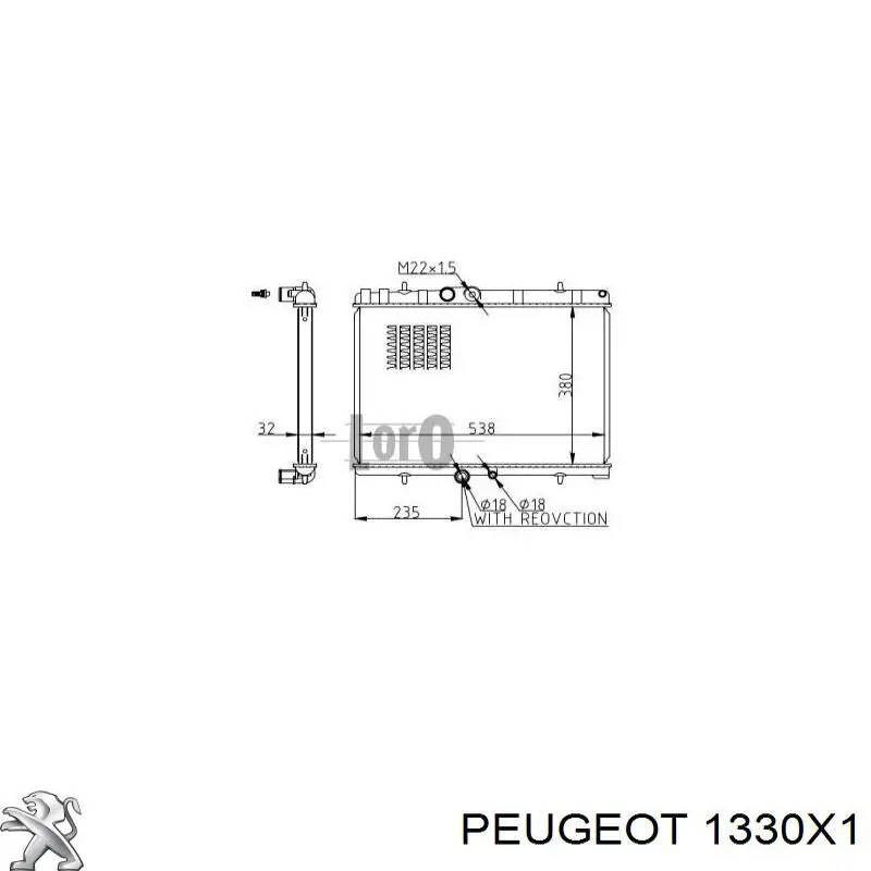 1330X1 Peugeot/Citroen Refrigeración del motor
