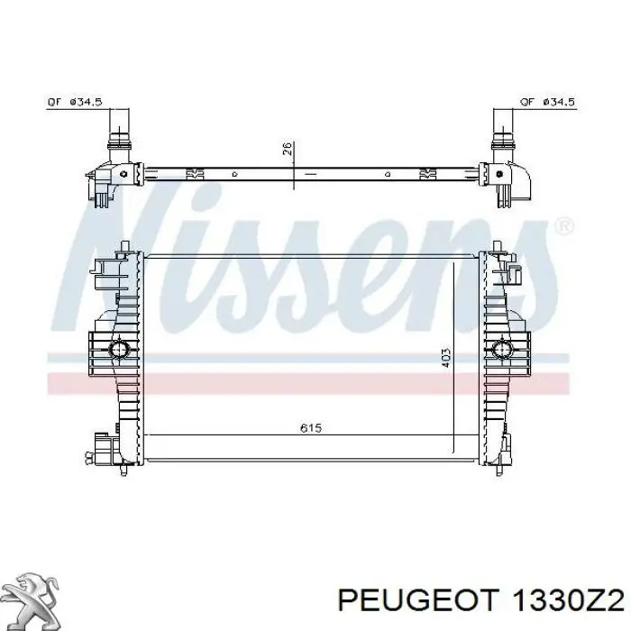 Água radiador Peugeot/Citroen 1330Z2 precio, desde 111,50 EUR