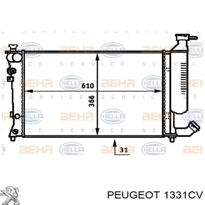 Comprar 1331CV Peugeot/Citroen Radiador de auto