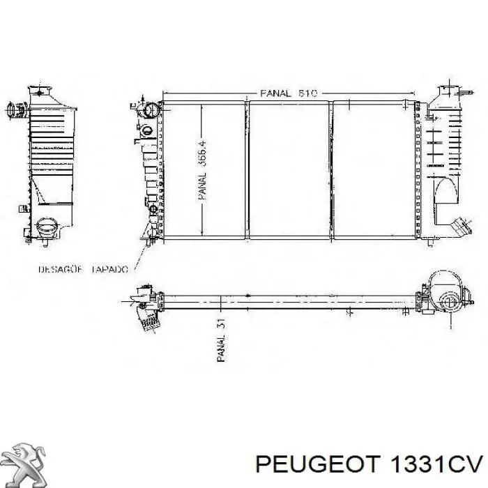 1331CV Peugeot/Citroen Refrigeración del motor