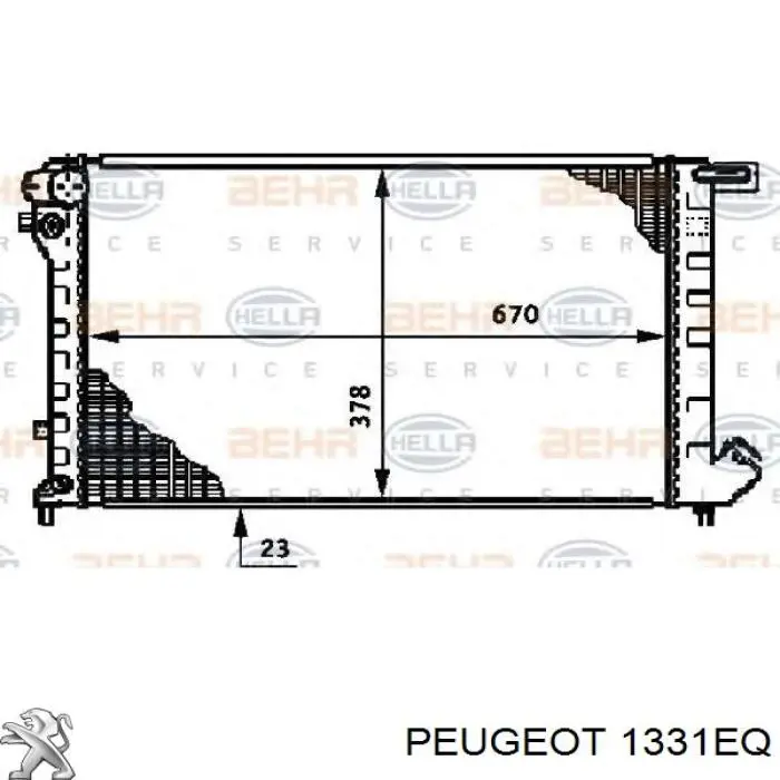1331EQ Peugeot/Citroen radiador