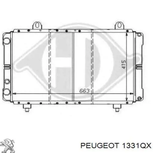 1331QX Peugeot/Citroen radiador