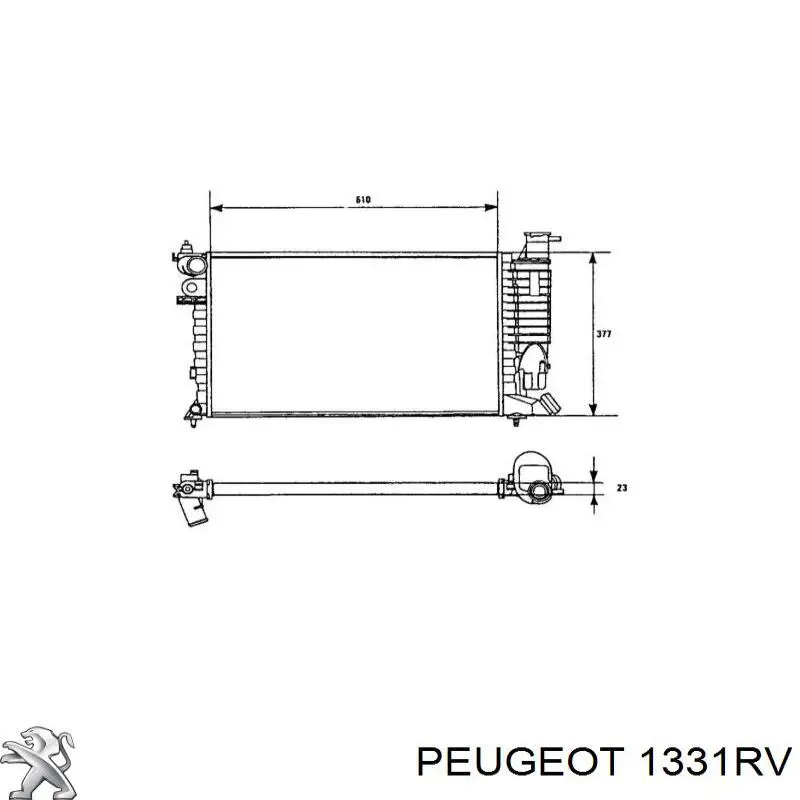 1331RV Peugeot/Citroen radiador