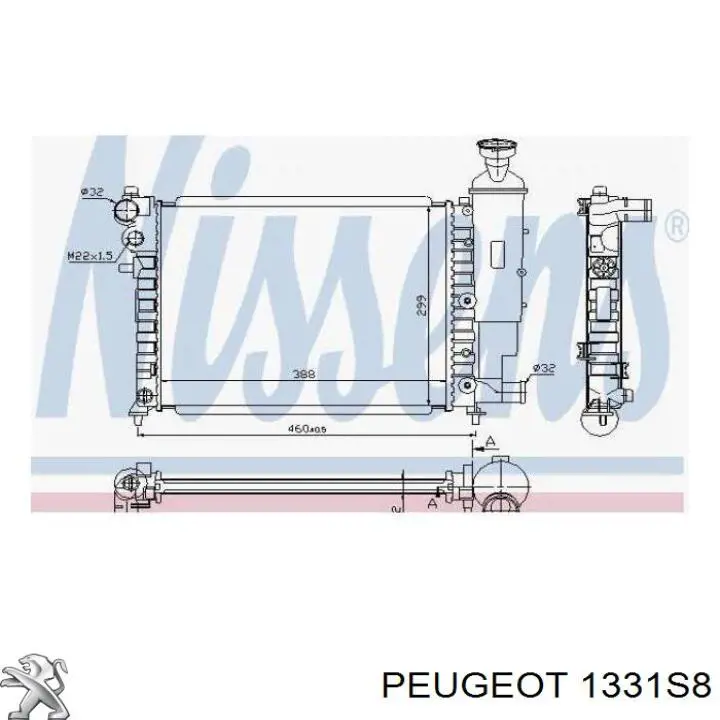 Água radiador Peugeot/Citroen 1331S8 precio, desde 56,93 EUR