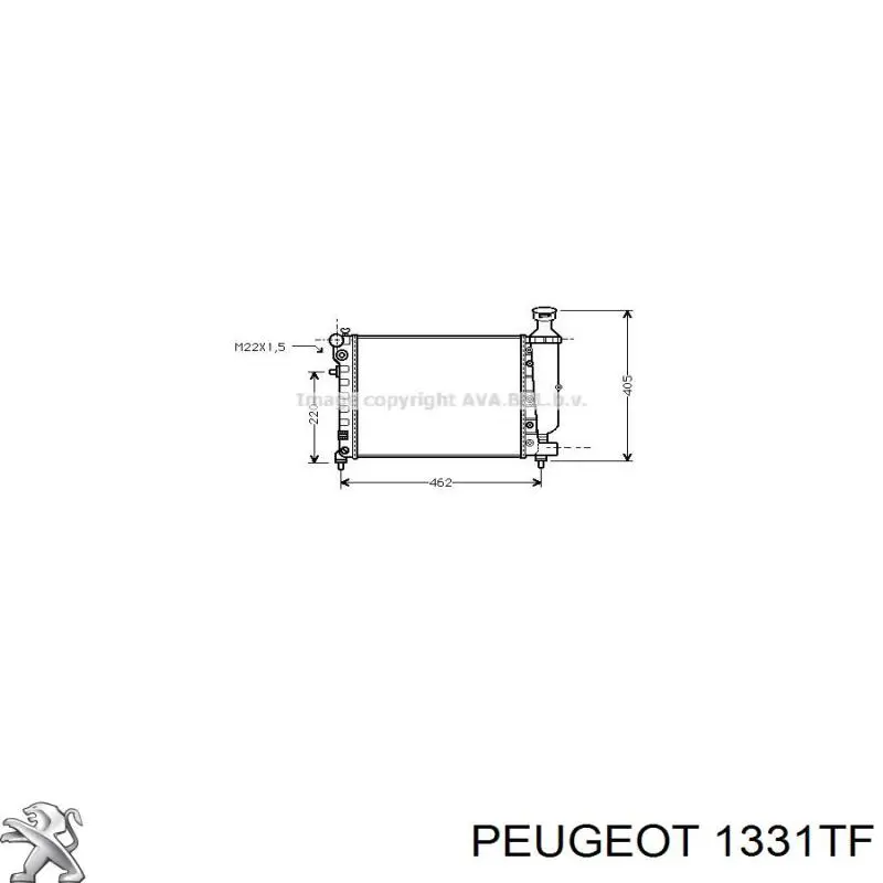 1331TF Peugeot/Citroen radiador