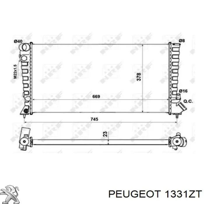 1331ZT Peugeot/Citroen radiador
