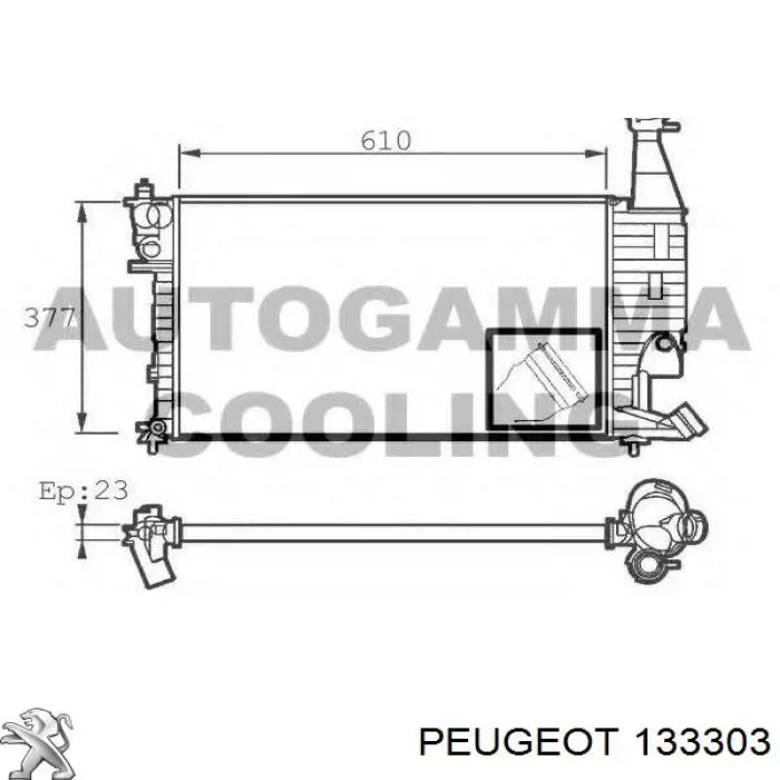 133303 Peugeot/Citroen radiador