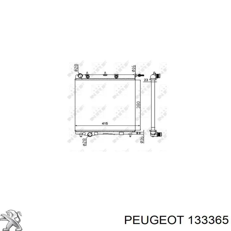 133365 Peugeot/Citroen radiador
