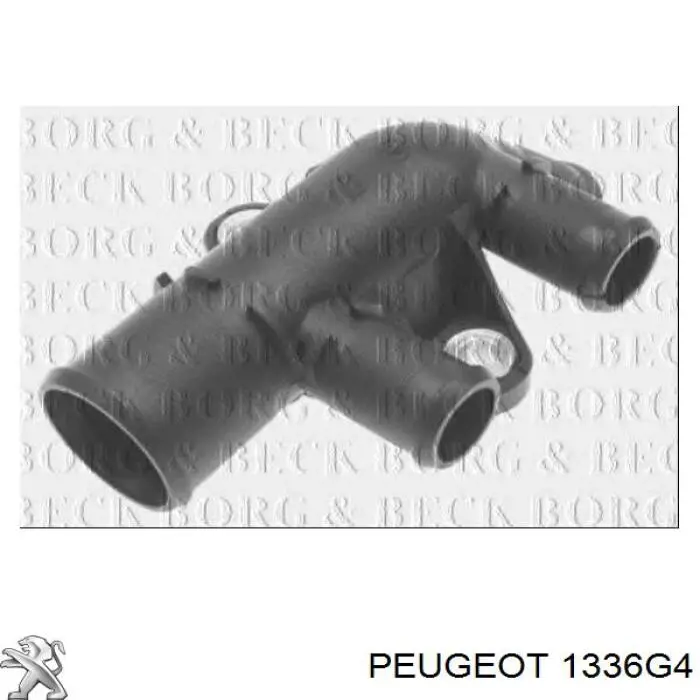 1336G4 Peugeot/Citroen brida del sistema de refrigeración (triple)