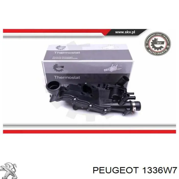Caja de termostato 1336W7 Peugeot/Citroen