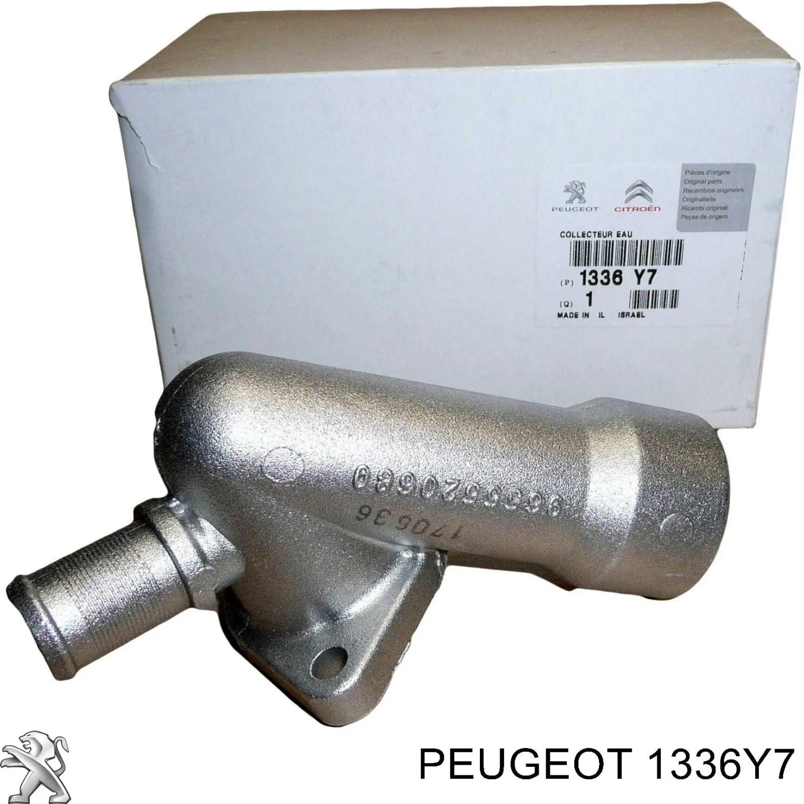 1336Y7 Peugeot/Citroen brida del sistema de refrigeración (triple)
