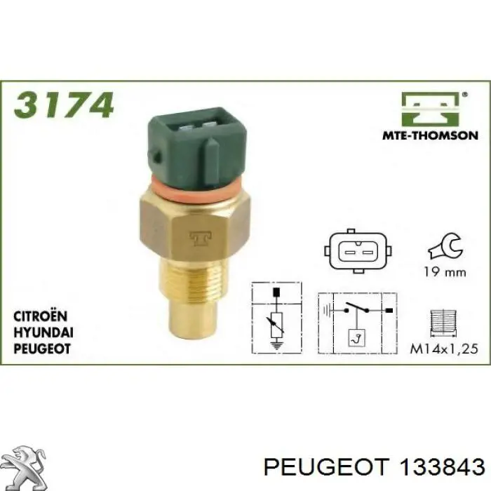 Sensor de temperatura 34400 FAE