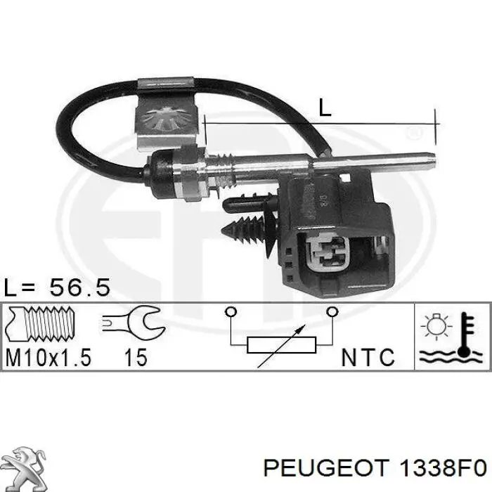 1338F0 Peugeot/Citroen Sensor temperatura refrigerante