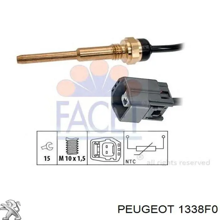 Sensor de temperatura del refrigerante Peugeot/Citroen 1338F0 precio, desde 18,46 EUR