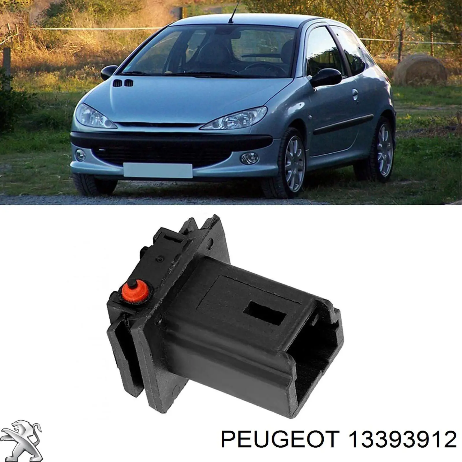 13393912 Peugeot/Citroen boton de accion de bloqueo de la tapa maletero (3/5 puertas traseras)
