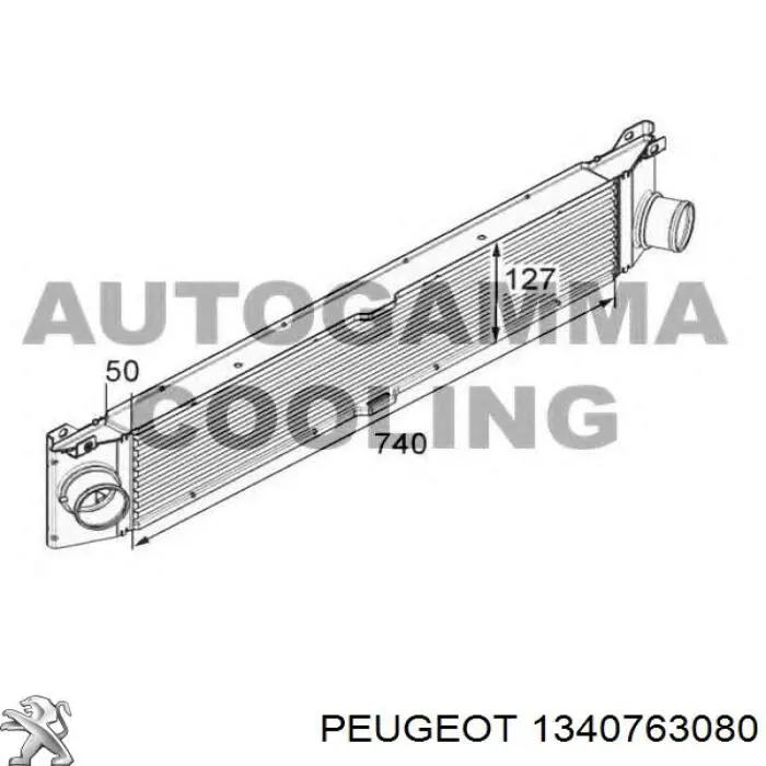 Comprar 1340763080 Peugeot/Citroen Turbo intercooler
