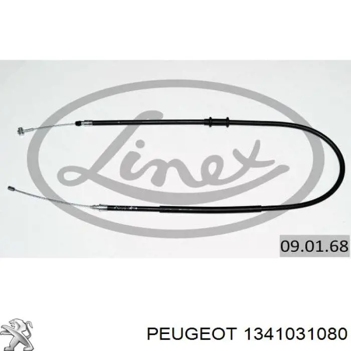 1341031080 Peugeot/Citroen cable de freno de mano trasero derecho/izquierdo