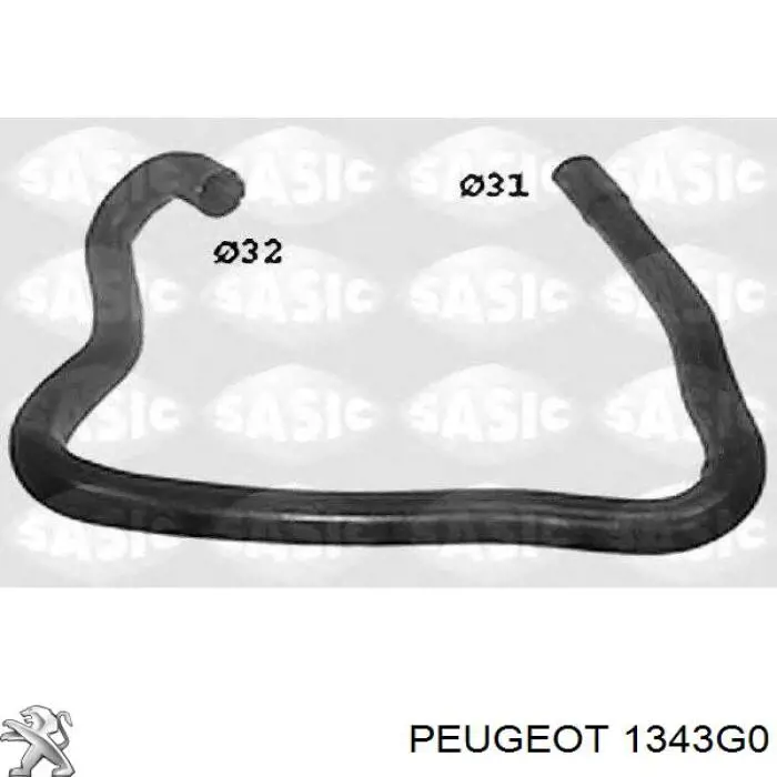 1343G0 Peugeot/Citroen Manguera inferior del radiador