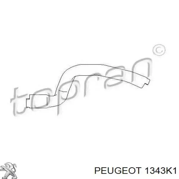 1343K1 Peugeot/Citroen tubería de radiador arriba