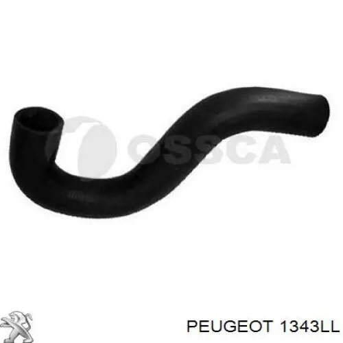 1343LL Peugeot/Citroen tubería de radiador, tuberia flexible calefacción, inferior