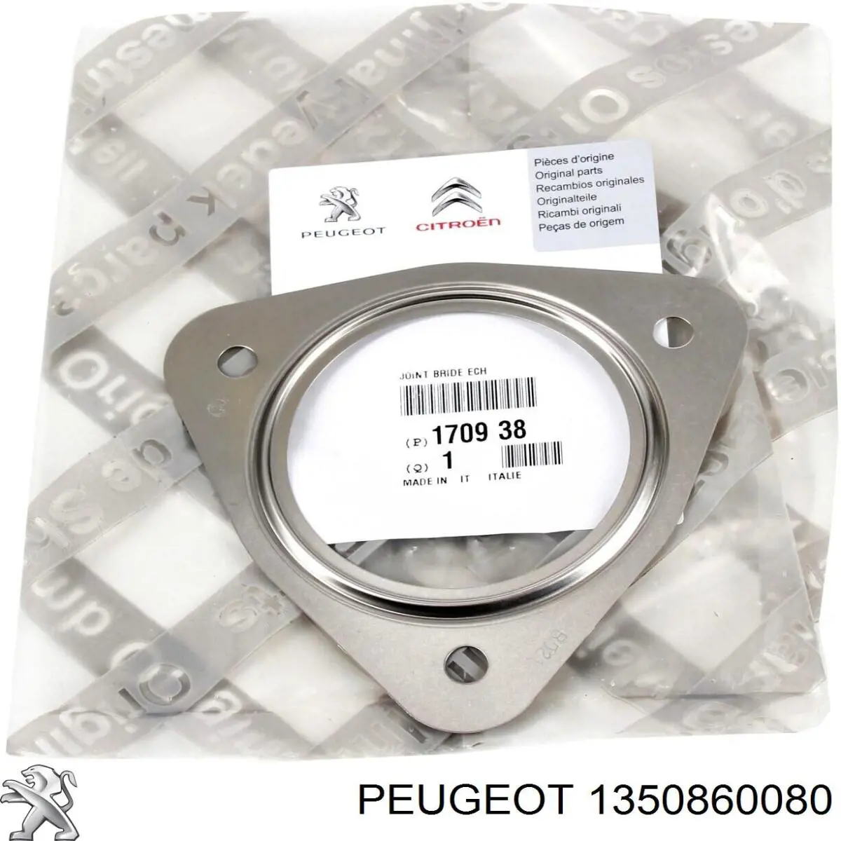 1350860080 Peugeot/Citroen junta, tubo de escape silenciador