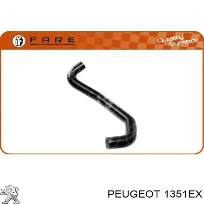 1351EX Peugeot/Citroen manguera refrigerante para radiador inferiora